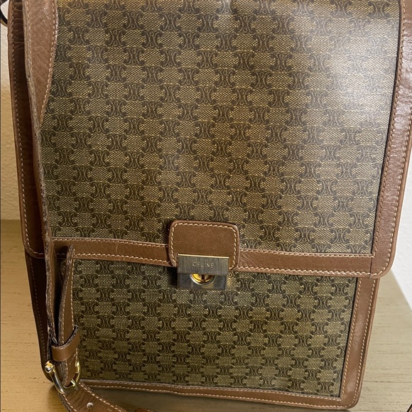 Celine Brown Patterned Messenger Bag - Picture 6 of 13